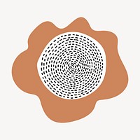 Autumn flower sticker, aesthetic doodle vector