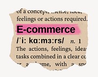 E-commerce ripped dictionary, editable word collage element psd