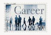 Career postage stamp sticker, business stationery psd