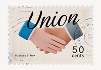 Union postage stamp sticker, business stationery psd