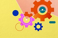 Colorful cogwheel background, business illustration vector