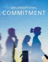 Organizational commitment flyer template, business aesthetic design vector