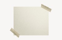 Beige note mockup frame, washi tape psd