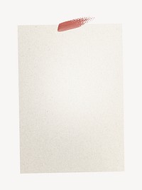 White paper mockup frame, brushstroke psd