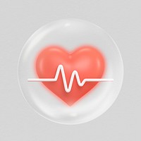Medical icon 3D bubble collage element psd