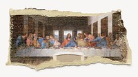 The Last Supper, ripped paper collage element, famous artwork remixed by rawpixel