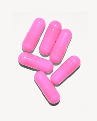 Pill capsules sticker, medicine image psd