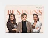 Female entrepreneurs newspaper, business headline