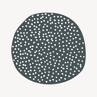 Dots patterned, round shape collage element, modern design