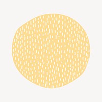 Yellow dots round shape collage element, patterned design