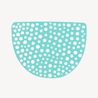 Green dots collage element, abstract design psd