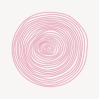 Pink spiral round shape collage element, modern design