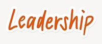Leadership word sticker typography