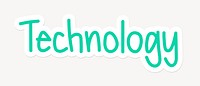 Technology word sticker typography
