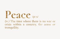 Peace definition, gold dictionary word
