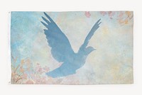 Dove silhouette painting flag graphic