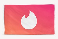 Tinder icon flag, social media. 25 MAY 2022 - BANGKOK, THAILAND