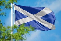 Scotland flag, blue sky design