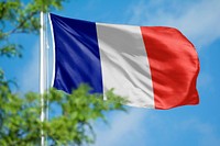 France flag, blue sky design