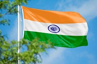 India flag, blue sky design