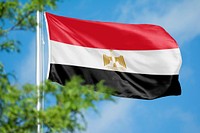 Egypt flag, blue sky design