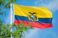 Ecuadorian flag, blue sky design