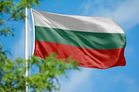 Bulgaria flag, blue sky design