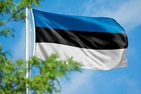 Estonia flag, blue sky design