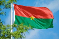 Burkina Faso flag, blue sky design