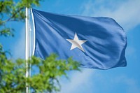 Somali flag, blue sky design