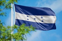 Honduran flag, blue sky design