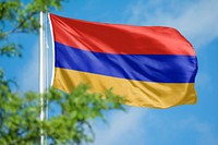 Armenia flag, blue sky design
