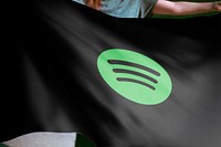 Spotify icon flag, social media. 30 MAY 2022 - BANGKOK, THAILAND