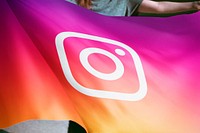 Instagram icon flag, social media. 30 MAY 2022 - BANGKOK, THAILAND