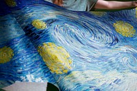 Vincent Van Gogh's The Starry Night flag, remixed by rawpixel.