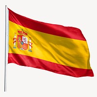 Waving Spain flag, national symbol graphic