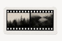 Film strip, landscape clipart sticker, paper craft collage element
