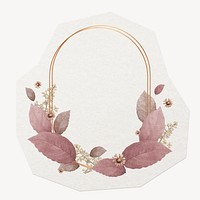 Pink botanical frame, vintage floral illustration decoration