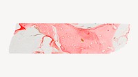 Pink marble washi tape design on white background