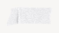 Vintage white pattern washi tape design on white background