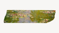 Water lilies washi tape design, Claude Monet painting