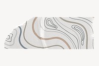 Abstract pattern washi tape design on white background