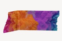 Colorful art washi tape design on white background