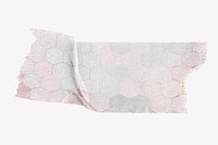Pink pattern washi tape design on white background