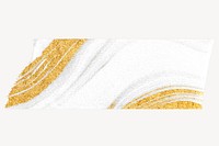 Gold marble washi tape design on white background