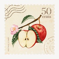 Apples postage stamp, vintage design