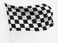 Waving checkered racing flag graphic