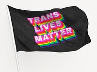 Waving trans lives matters flag graphic