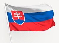Waving Slovakia flag, national symbol graphic