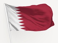 Waving Qatar flag, national symbol graphic